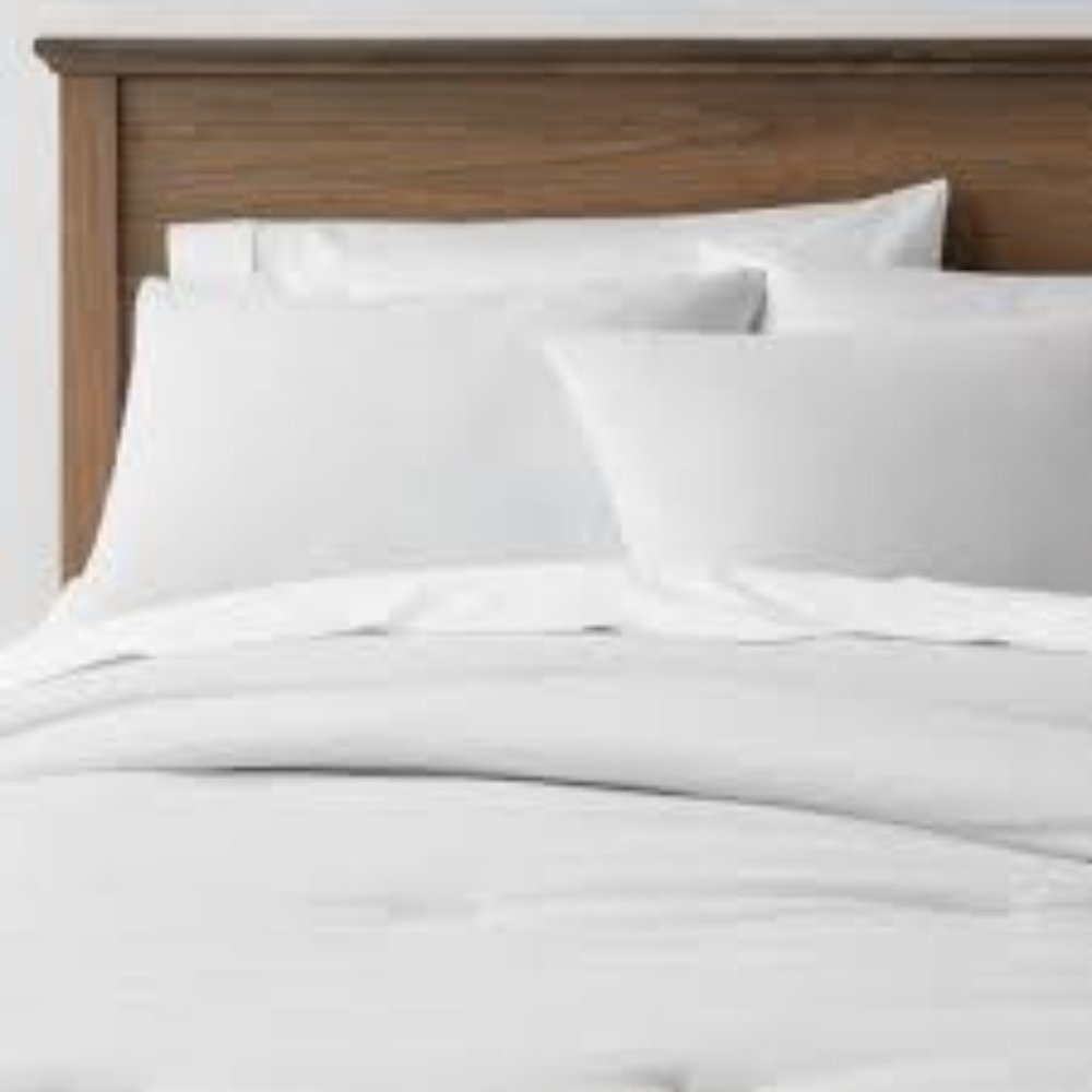 NWT Simple Woven Stripe 100% cotton Cover Comforter & Sham Set